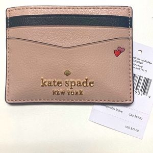 NWT Disney Kate Spade Minnie Mouse Small Slim Cardholder Wallet